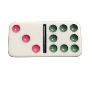 Double Twelve Dominoes Replacement Tile 3 8  Color Dot mq